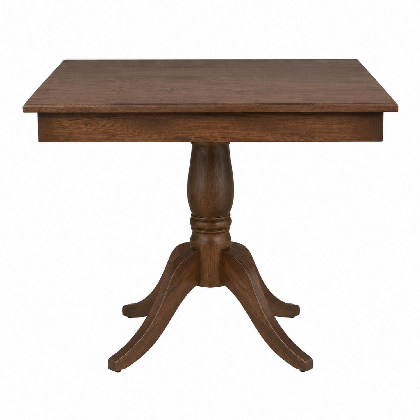 Rectangular Solid Wood Dining Table Brown 120cm