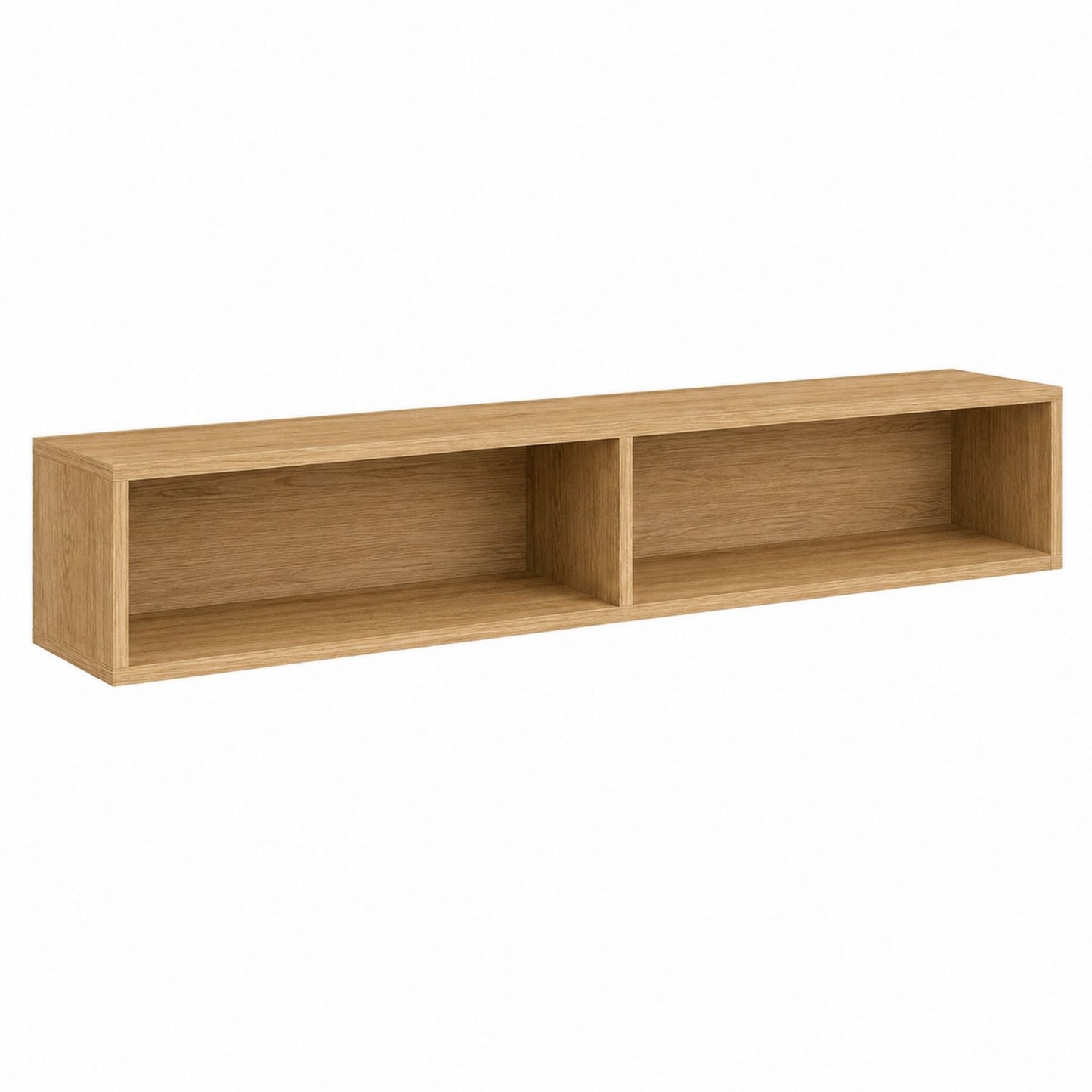 Wall Mounted TV Stand Shelf Oak Wood 150x25x25 cm