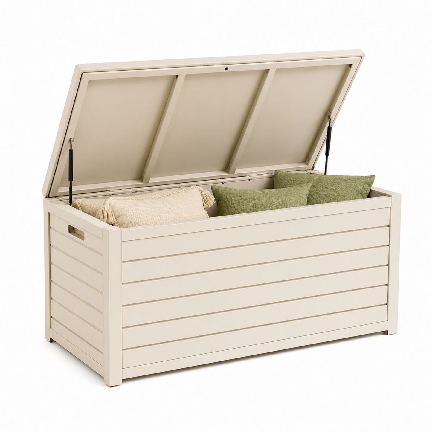 Outdoor Patio Storage Box Resin Beige 120cm