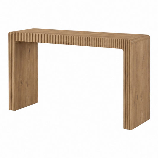 Oak Wood Console Table Natural Finish 120cm Length