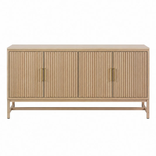 Solid Oak Sideboard with Brass Handles 180cm