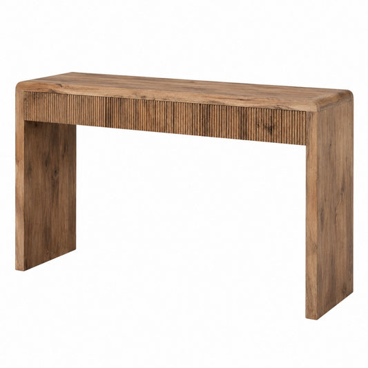 Solid Wood Console Table Natural Finish Rectangular 120cm