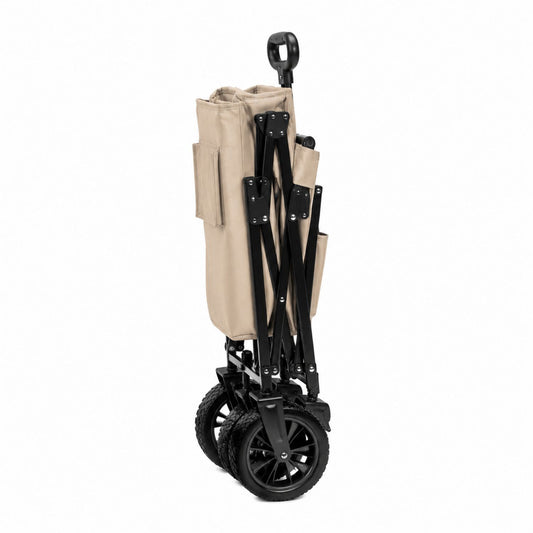 Foldable Shopping Cart with Polyester Bag and Black Frame