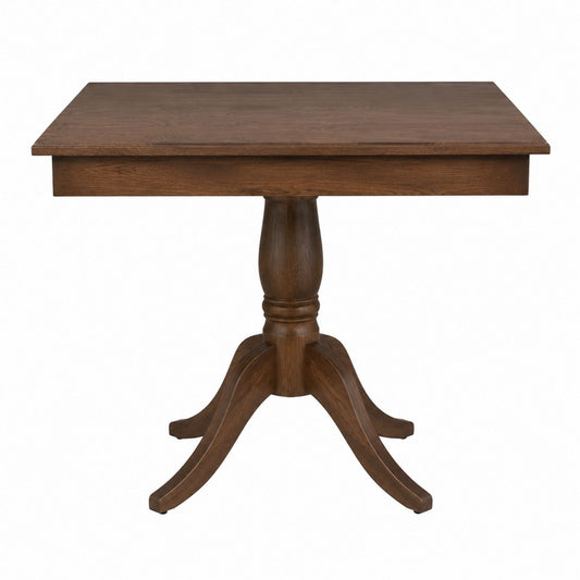 Rectangular Solid Wood Dining Table Brown 120cm