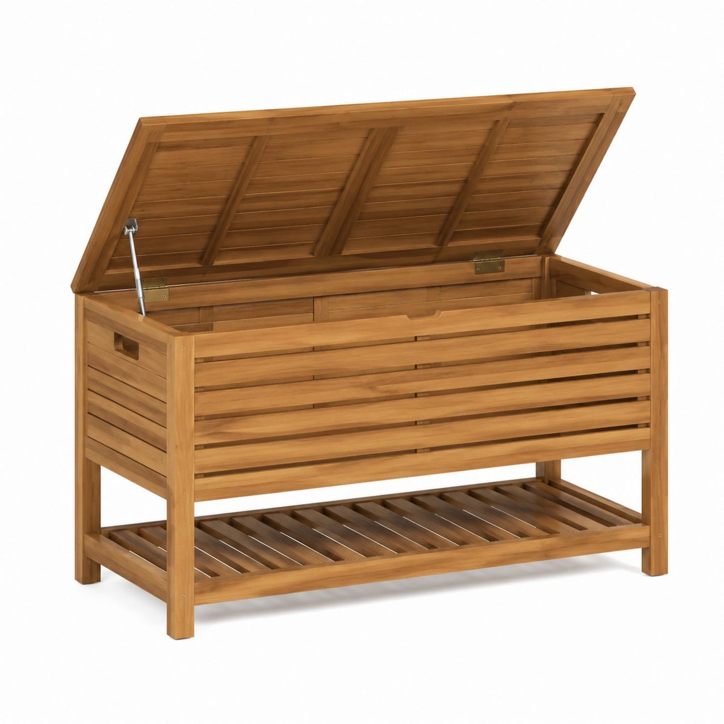 Outdoor Acacia Wood Storage Box with Lid 120x50x60cm