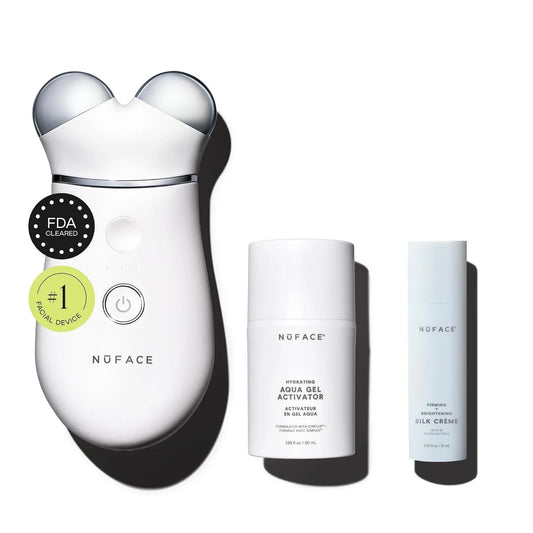 Face Lift Device, Jawline & Neck, Supports Lymphatic Drainage + Activator Gel, Microcurrent Facial Sculpting Tool to Contour Cheeks, NUFACE