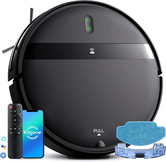 Google Tangle-Free Robotic Robot Vacuum and Mop, Vacuuming and Mopping, Smart 3D Obstacle Avoidance, Ultra Slim, Hard Floor & Carpet
