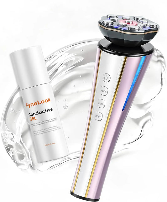 Microcurrent Facial Device 4-in-1, Blue Light Therapy, Facial Device with Red/Blue Light FDA-Cleared