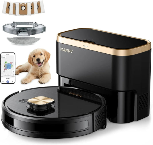 Robot Vacuum and Mop, 11500Pa, Pet Hair, Self-Emptying, LiDAR Navigation, Base, Vacuum Suction
